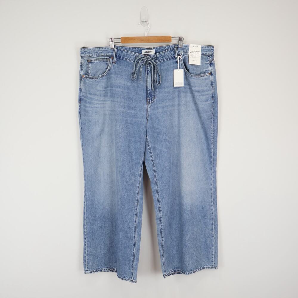 Madewell The Plus Ultimate Wide Leg Jean Airy Denim Raebrook Wash 22W NWT - Picture 2 of 10